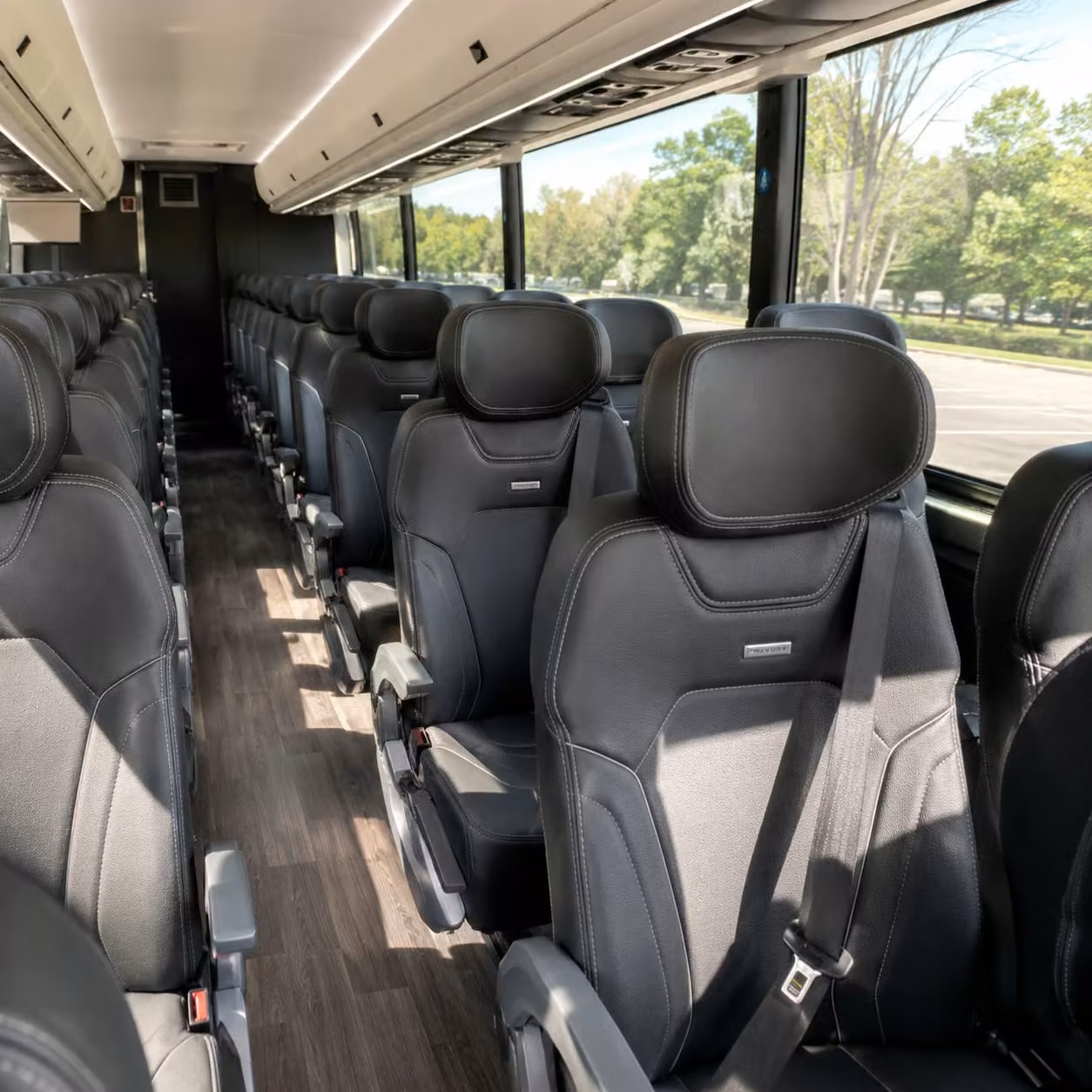 daly city charter bus rental interior